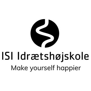 ISI Idrætshøjskoles logo med mottoet: Make yourself happier.