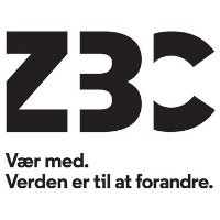 ZBCs logo med mottoet: Vær med. Verden er til at forandre.